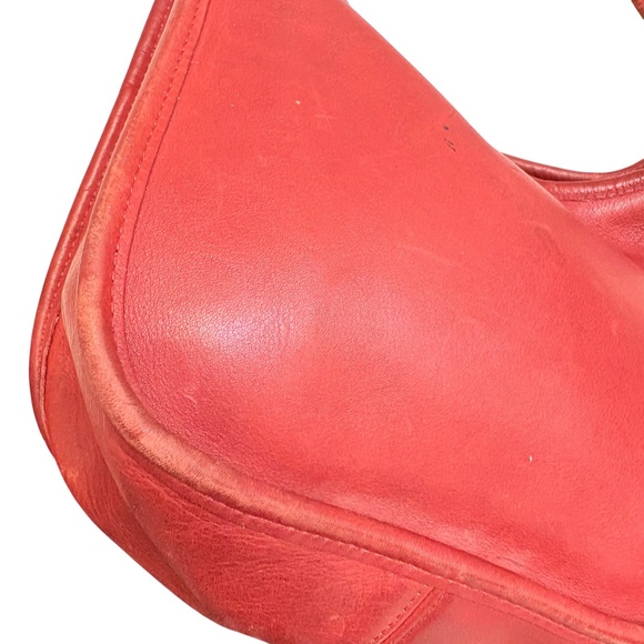 Coach vintage 9950 red leather Janice legacy messenger bag - Picture 6 of 16